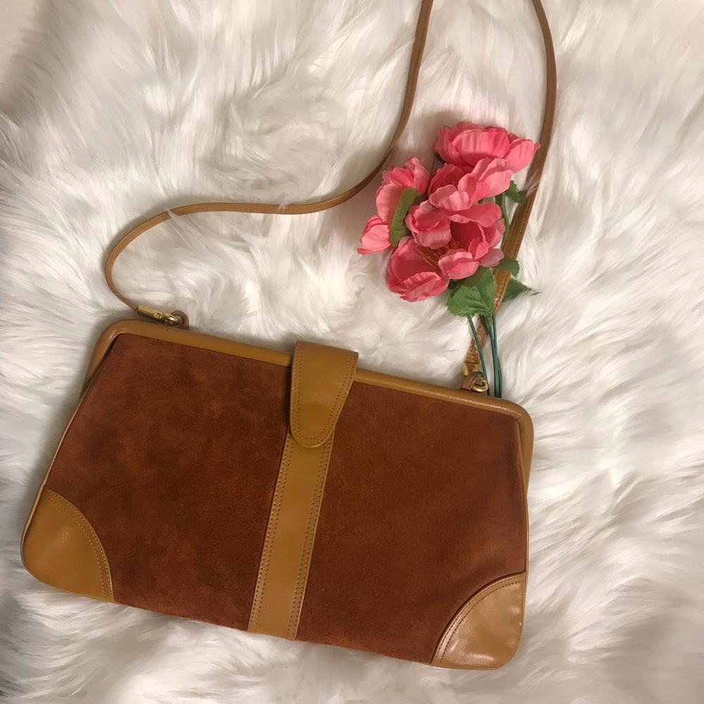 Palizzio Brown Suade Handbag